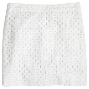 White J.Crew Eyelet Lace Skirt Size 4